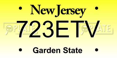 723ETV New Jersey License Plate