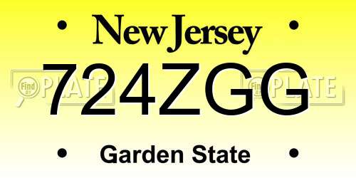 724ZGG New Jersey License Plate