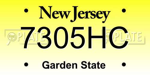 7305HC New Jersey License Plate