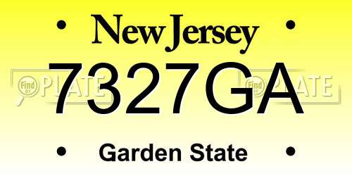 7327GA New Jersey License Plate