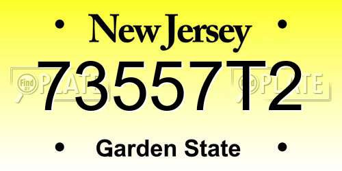 73557T2 New Jersey License Plate