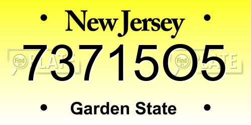 73715O5 New Jersey License Plate