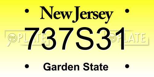 737S31 New Jersey License Plate