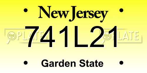 741L21 New Jersey License Plate