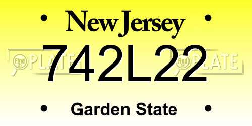 742L22 New Jersey License Plate