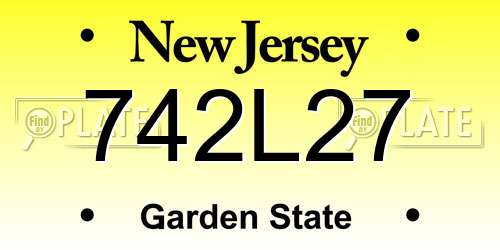 742L27 New Jersey License Plate