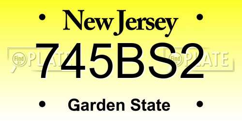 745BS2 New Jersey License Plate