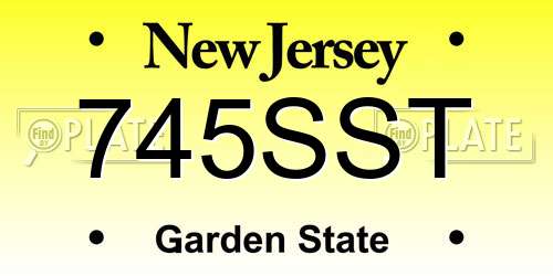745SST New Jersey License Plate