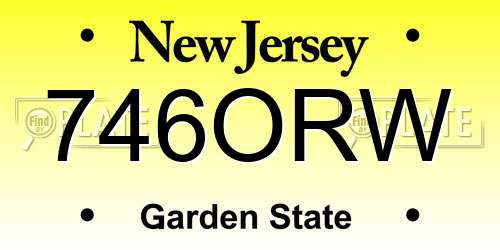 746ORW New Jersey License Plate