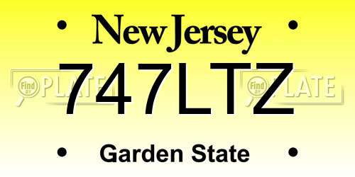 747LTZ New Jersey License Plate