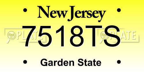 7518TS New Jersey License Plate