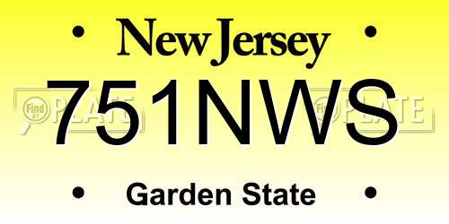 751NWS New Jersey License Plate