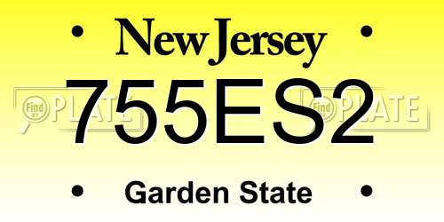 755ES2 New Jersey License Plate