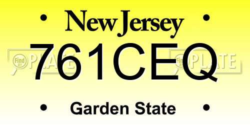 761CEQ New Jersey License Plate