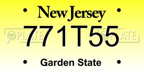 771T55 New Jersey License Plate