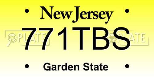 771TBS New Jersey License Plate