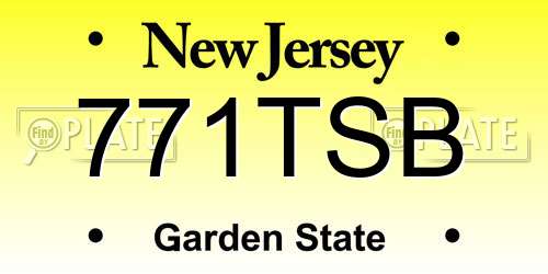 771TSB New Jersey License Plate