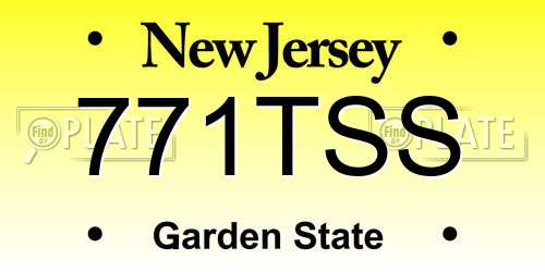 771TSS New Jersey License Plate