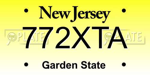 772XTA New Jersey License Plate