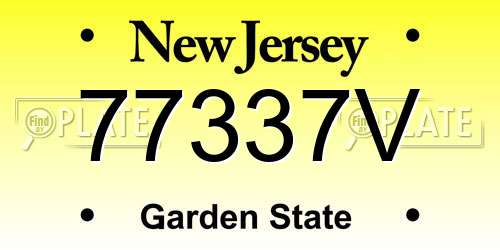77337V New Jersey License Plate