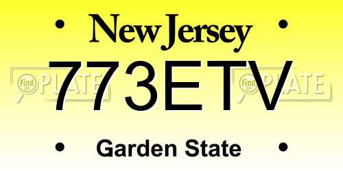 773ETV New Jersey License Plate