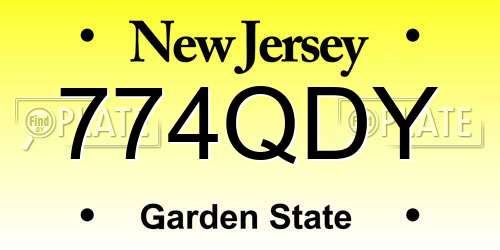 774QDY New Jersey License Plate