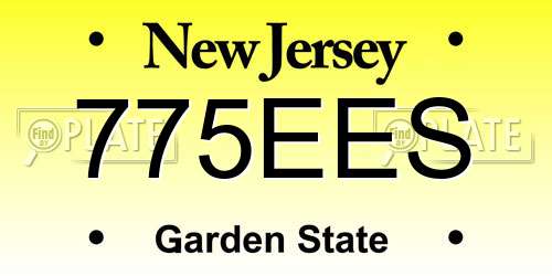 775EES New Jersey License Plate