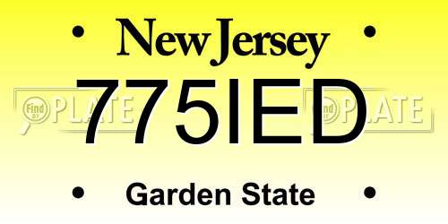 775IED New Jersey License Plate