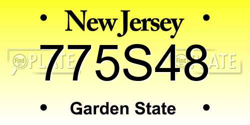 775S48 New Jersey License Plate