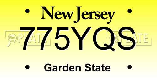775YQS New Jersey License Plate