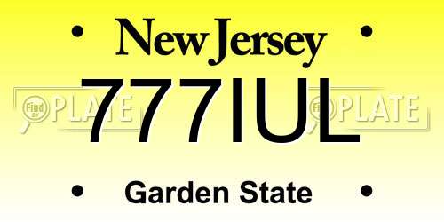 777IUL New Jersey License Plate