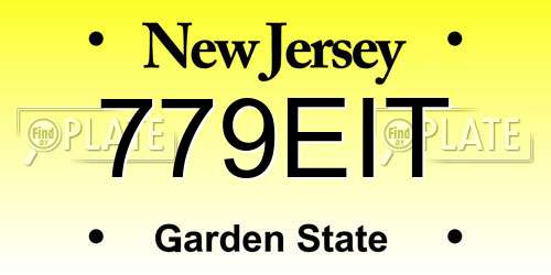 779EIT New Jersey License Plate