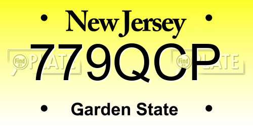 779QCP New Jersey License Plate