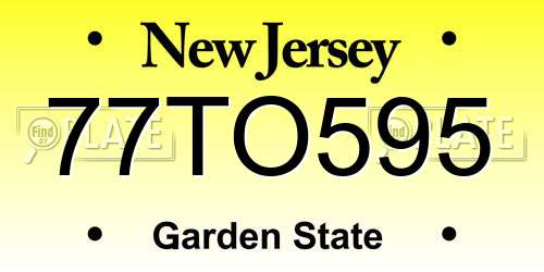 77TO595 New Jersey License Plate