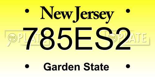 785ES2 New Jersey License Plate
