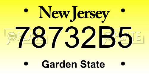 78732B5 New Jersey License Plate