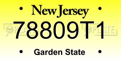 78809T1 New Jersey License Plate