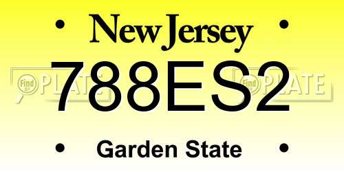 788ES2 New Jersey License Plate