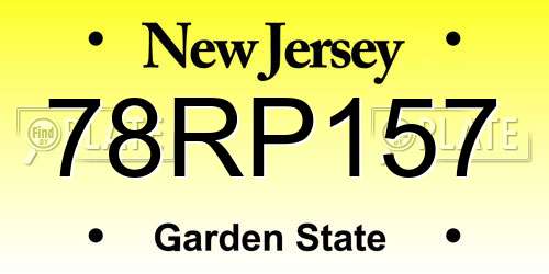 78RP157 New Jersey License Plate