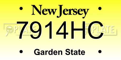 7914HC New Jersey License Plate