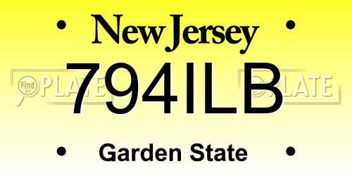 794ILB New Jersey License Plate
