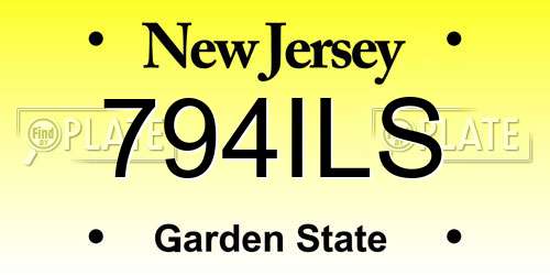 794ILS New Jersey License Plate