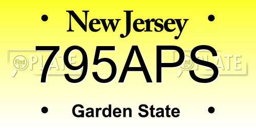 795APS New Jersey License Plate