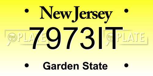 7973IT New Jersey License Plate