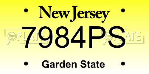 7984PS New Jersey License Plate
