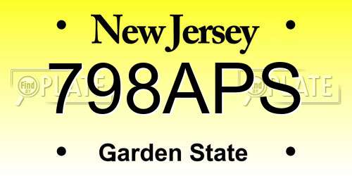 798APS New Jersey License Plate