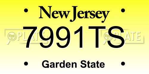 7991TS New Jersey License Plate