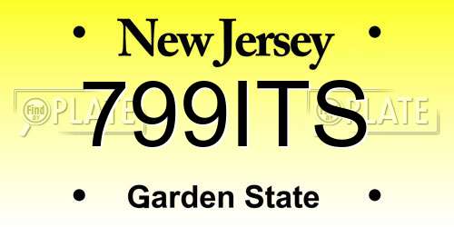 799ITS New Jersey License Plate