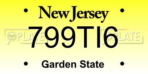 799TI6 New Jersey License Plate