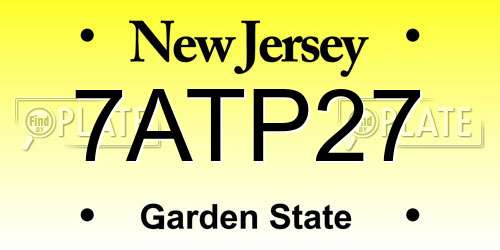 7ATP27 New Jersey License Plate